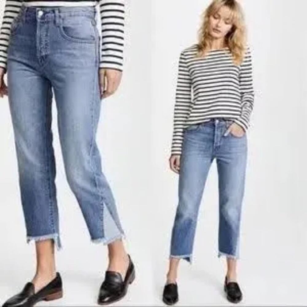 J Brand Wynne High Rise crop in Hydra size 28